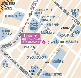 銀座校の地図