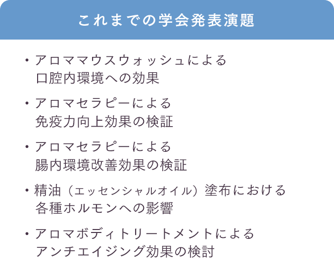 これまでの学会発表演題の一覧