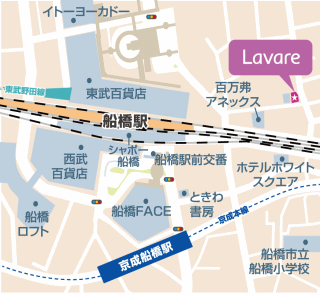 ラヴァーレ船橋校の地図