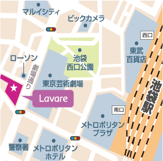 ラヴァーレ池袋校の地図